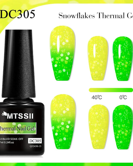 7ml Snowflake Gel Nail Polish UV LED Semi Permanent Milky White Pink Glitter Snow Sequins Gel Nails Art Design Varnish Manicure
