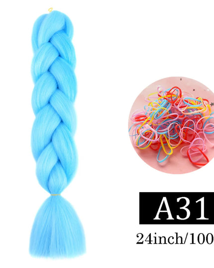 24 Inch Jumbo Braids Extensions Synthetic Braiding Hair Afro Ombre Color kanekalon Hair for Children Braid