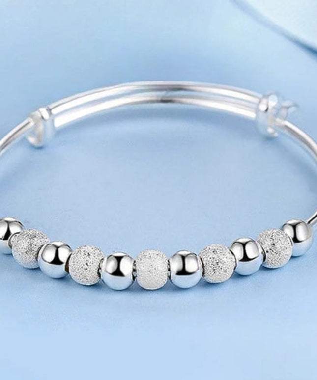 925 Sterling Silver Bracelets For Women Adjustable Bangle Dreamcatcher Tassel Feather Round Bead Charm Bracelet Wedding Jewelry