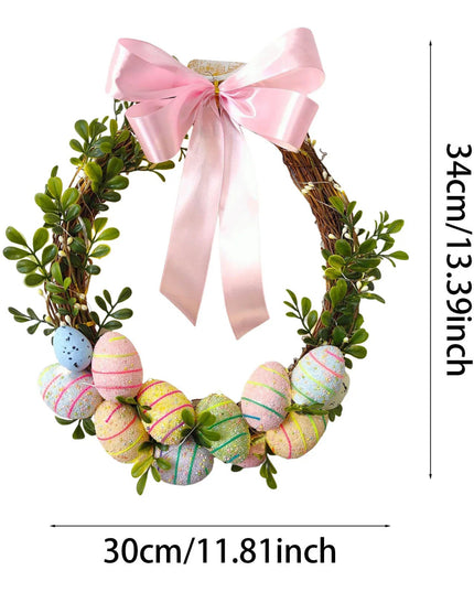 Live Festival Simulation Wreath Easter Egg Door Hanging Egg Decorations Advent Wreath Kids