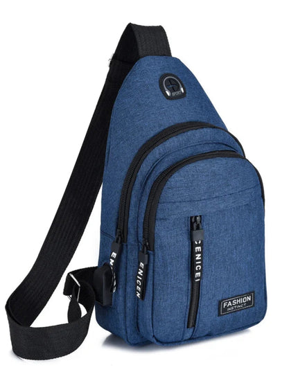 2025 New Multifunctional Chest Bag Men's Fashion Trend Oxford Cloth Shoulder Bag Korean Style Casual Waterproof Messenger Bag