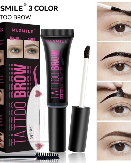 Peel-off Eyebrow Tearing Eyebrow Gel Tattoo Cream Dyeing Eyebrow Cream Tint Dye Semi-permanent Makeup Waterproof Beauty Supplies