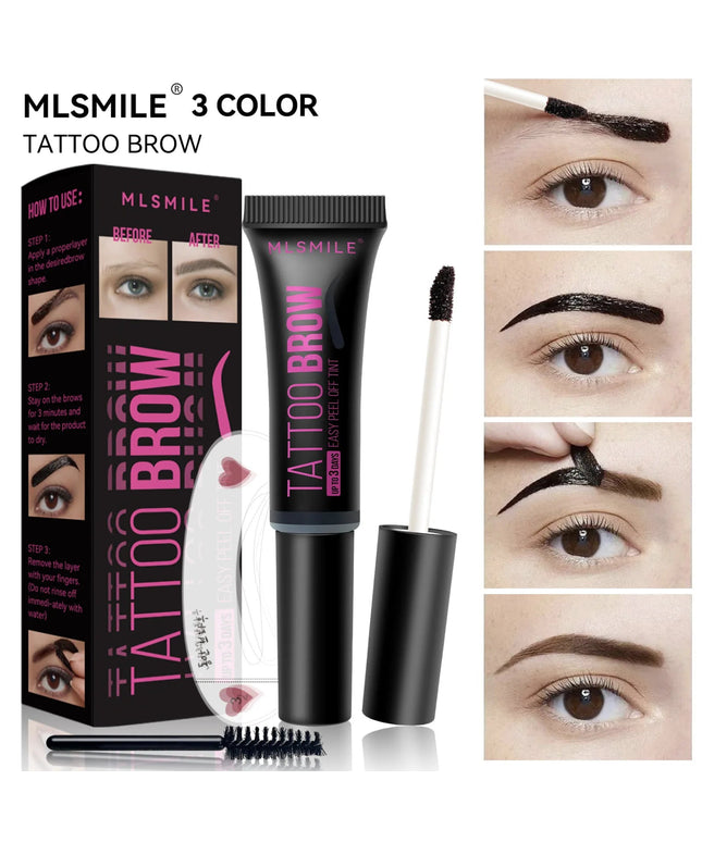 Peel-off Eyebrow Tearing Eyebrow Gel Tattoo Cream Dyeing Eyebrow Cream Tint Dye Semi-permanent Makeup Waterproof Beauty Supplies