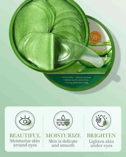 60pcs Aloe Vera Collagen Eye Mask Anti Dark Circles Eyes Bags Moisturizing Anti-Wrinkles Eye Patches Eyes Skin Care Products