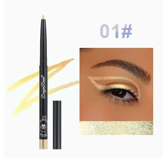 Glitter Aurora Eyeliner Pen Multi Chrome Eye Liner Lasting Shiny Metallic Eyeshadow Lying Silkworm Green Purple Makeup Pigment