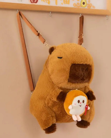 Cute Capybara Plush Backpack for Children, Gift for Girls, Cute Backpack, Playful Accessory, Soft Texture Bag,Stuffed Animals