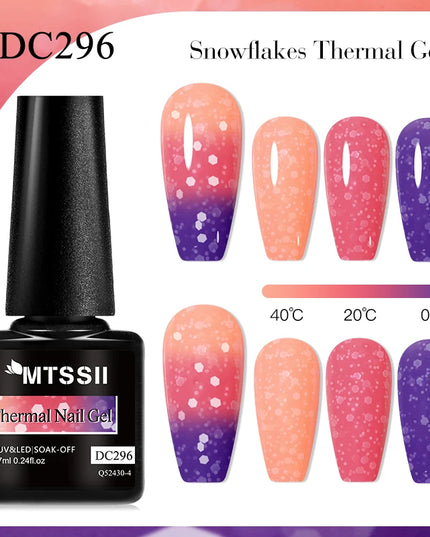 7ml Snowflake Gel Nail Polish UV LED Semi Permanent Milky White Pink Glitter Snow Sequins Gel Nails Art Design Varnish Manicure