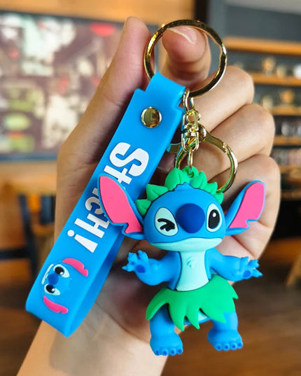 Anime Disney Figure Villain Maleficent The Evil Queen Cruella Silicone Keychain Bag Key Ring Pendant Children Toy Birthday Gifts