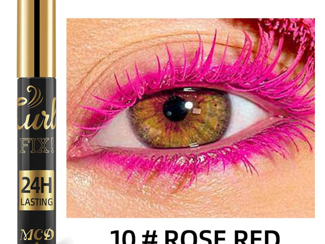 Vibrant Rainbow Color Mascara - 11 Waterproof Shades, Long-Lasting Curl Extension, Ink Formula for Dual-Eyeliner Effect - Quick