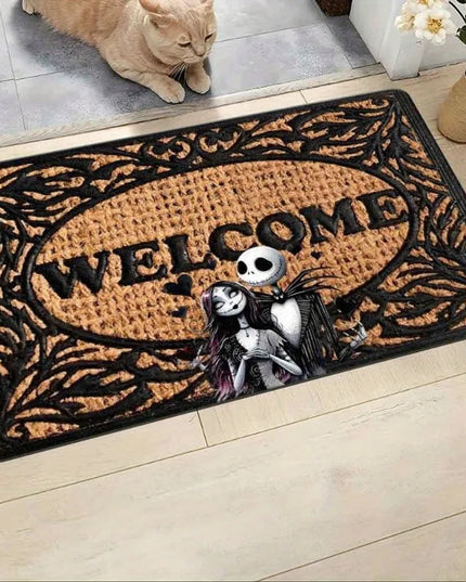 MINISO Disney Nightmare Before Christmas Welcome Mat Door Mat Perfect for Bedroom Bathroom Kitchen Seasonal Halloween Decoration