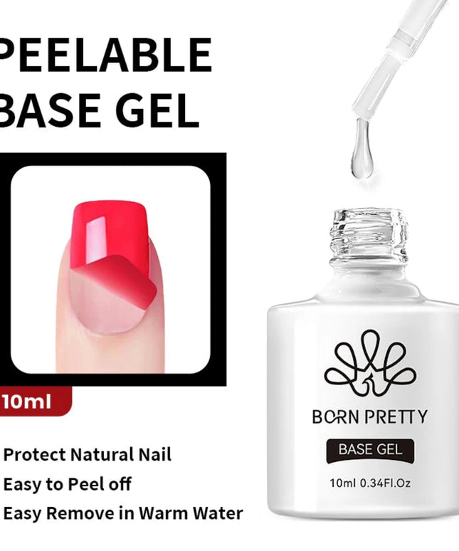 BORN PRETTY 15/10ML 6 IN 1 Nail Glue Gel for Acrylic Nails Soak off Base Gel Top Coat UV Extension Nail Gel False Nail Tips Gel