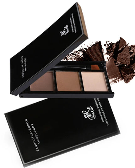 Lasting Eyebrow Powder Waterproof Brow Powder Tint Enhancers Pigment Natrual Eyebrow Shadow Palette with Brush Makeup Cosmetic