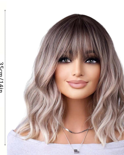 High-temperature Silk Wig Natural Realistic Super Light Fake Wig For Cool Women Girl Party Cosplay Wig Everyday Fashion Modeling