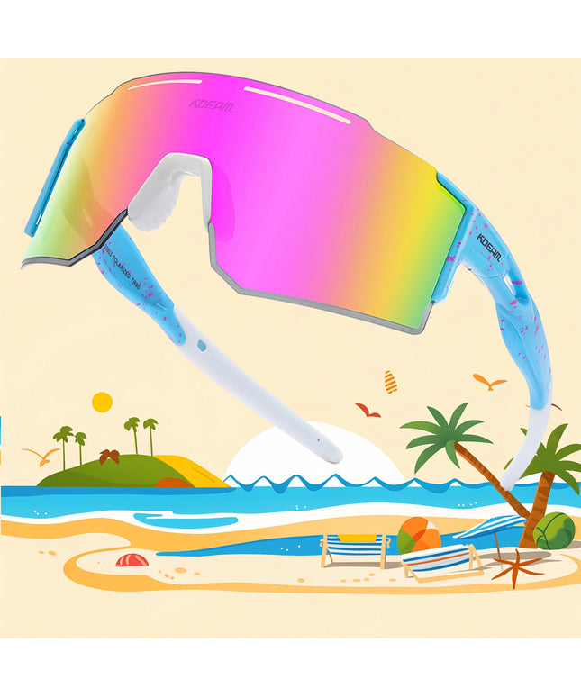 Polarized Sunglasses for Men and Women, Youth Kids Baseball Softball Sunglasses for Cycling, Running