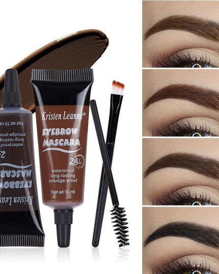 4 Colors Natural Liquid Eyebrow Cream Eyebrow Gel Brown Tint Eyebrow Waterproof Durable Henna Mascara Eyebrows Makeup 24 Hours