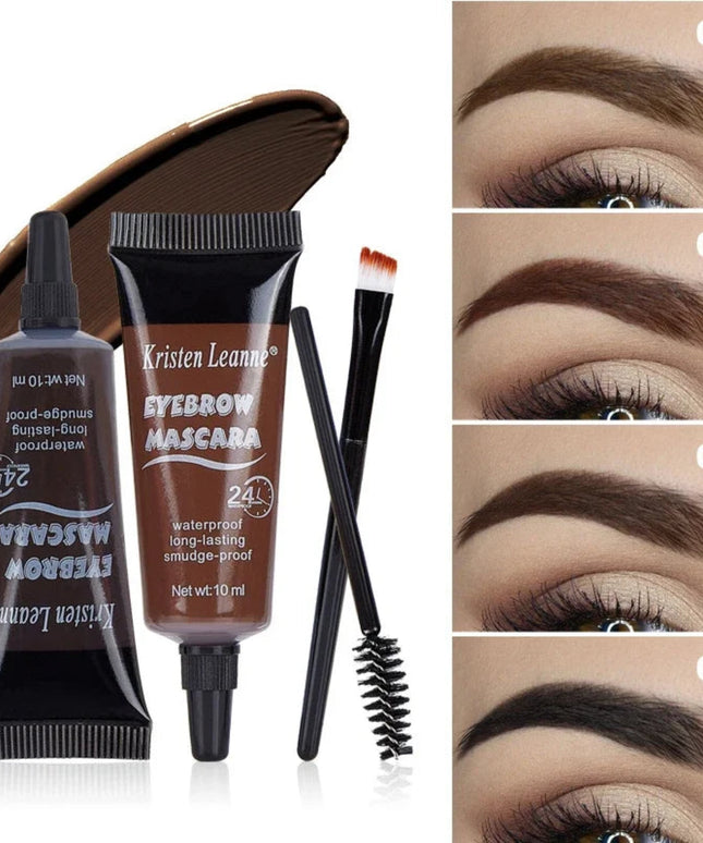 4 Colors Natural Liquid Eyebrow Cream Eyebrow Gel Brown Tint Eyebrow Waterproof Durable Henna Mascara Eyebrows Makeup 24 Hours