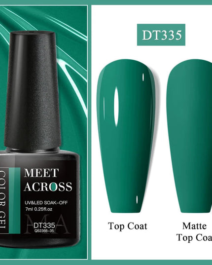 MEET ACROSS 7ml Fluorescent Neon Gel Nail Polish Sparky Semi Permanent Soak Off Nail Art UV LED Gel Varnish For Manicure