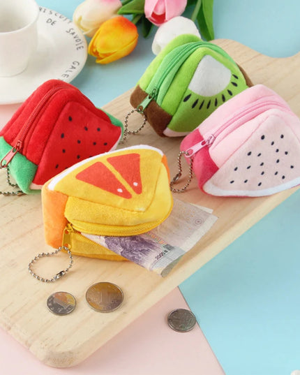 Cute Fruit Wallet Plush Coin Purse Women Change Purse Money bag Coin Purse Cartoon Fashion Sweet For Girl Gift Multifunction New