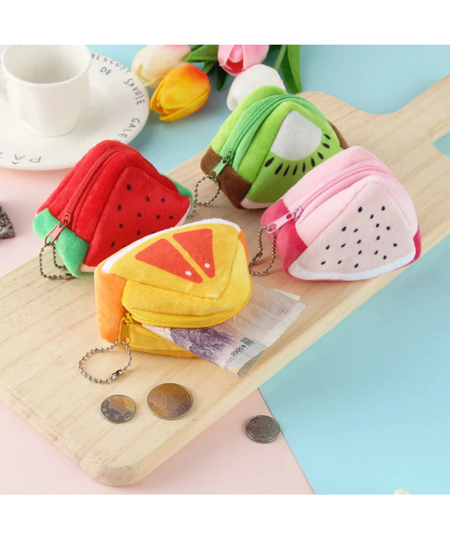 Cute Fruit Wallet Plush Coin Purse Women Change Purse Money bag Coin Purse Cartoon Fashion Sweet For Girl Gift Multifunction New