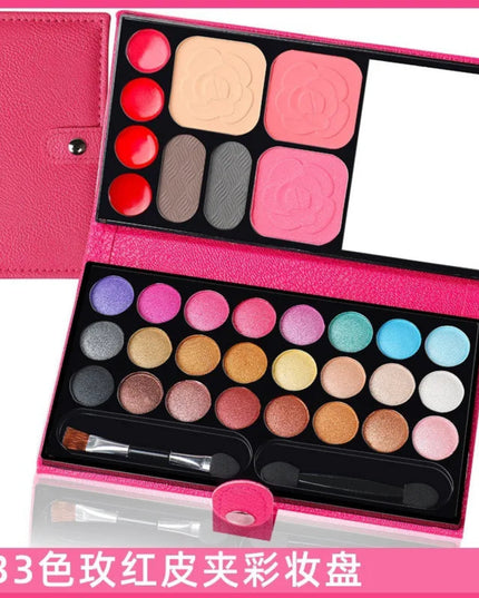 33 Colors Makeup Kit Eyeshadow Powder Blush Lipstick Pallets Long Lasting Girl Pan with Mirror Beginner Plate Cosmetics Makeup