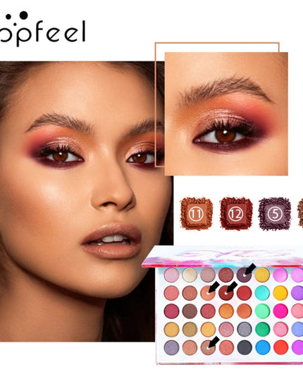 POPFEEL 40 Color Eyeshadow Palette Colorful Pearlescent Matte Multi-color Combination Makeup Eyeshadow