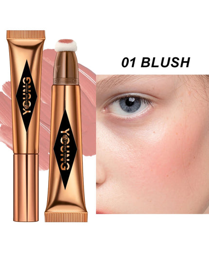 YOUNG VISION air cushion, powder blusher, high gloss stick, makeup liquid, rouge, 6 colors optional