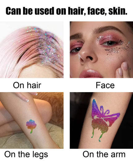EELHOE Glitter Tattoo Skin Gel Painting Eye Makeup Makeup Glitter Glitter Face Body Skin Tattoo Gel
