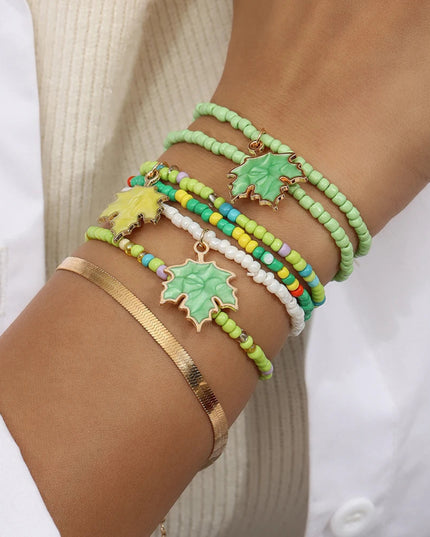 Aihua Cute Girls Purple Butterfly Seed Beaded Bracelet Set Handmade Kids Teen Friendship Best Friends Gifts Jewelry Sets