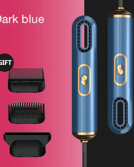 Mini 3-in-1 Electric Hair Dryer Curling Comb Hair Brush Volumizer Hair Straightener Manual Hair Dryer with Nozzle Styling Tool