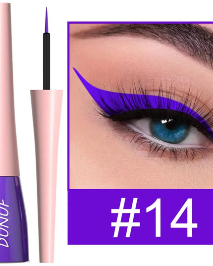 Colorful Liquid Eyeliner Quick Dry Waterproof Eye Pencil Long Lasting Eyes Cosmetic Blue Green Glitter Eye Showdow Makeup Tools
