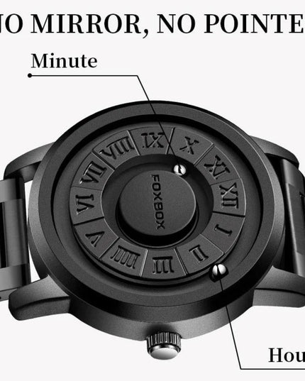 FOXBOX Military Waterproof Watch For Men LIGE Luxury Crolling Pointer Magnetic Force Watch Men Fashion Sport Quartz Chronograph