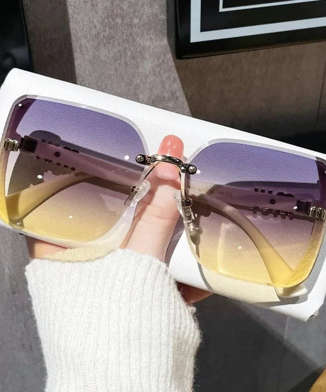 Fashion Oversized Square Sunglasses Women 2025 Luxury Brand Sun Glasses Vintage Sun Glasses Female Shades Outdoor Eyeglasses