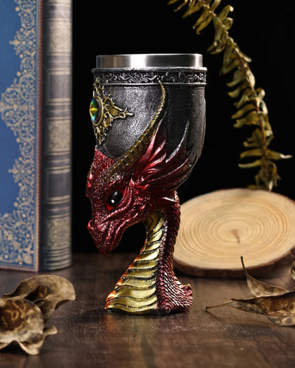 Dragon Head Goblet Halloween Gift Barware and Drinkware Bottle Bar Set Coffee mug Viking Drinking Mug Insulated Water Drinkware