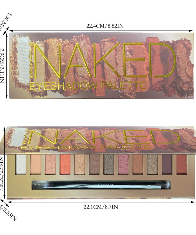 12-color eyeshadow palette, mirror packaging, pearlescent shimmer, stage makeup effect, long-lasting, easy to apply, waterproof