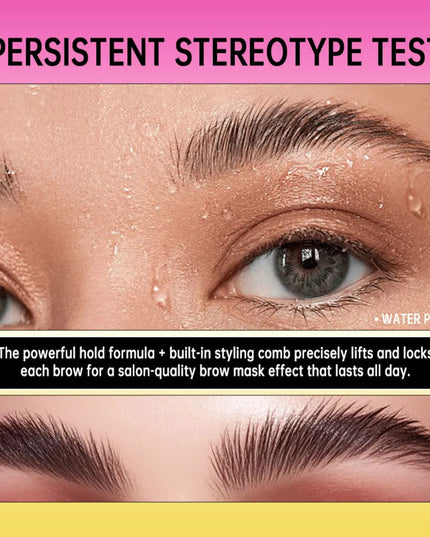 Brow Lamination Gel With Comb Super Lift Brow Glue Long Lasting Strong Hold Clear Gel For Defined Eyebrow Makeup