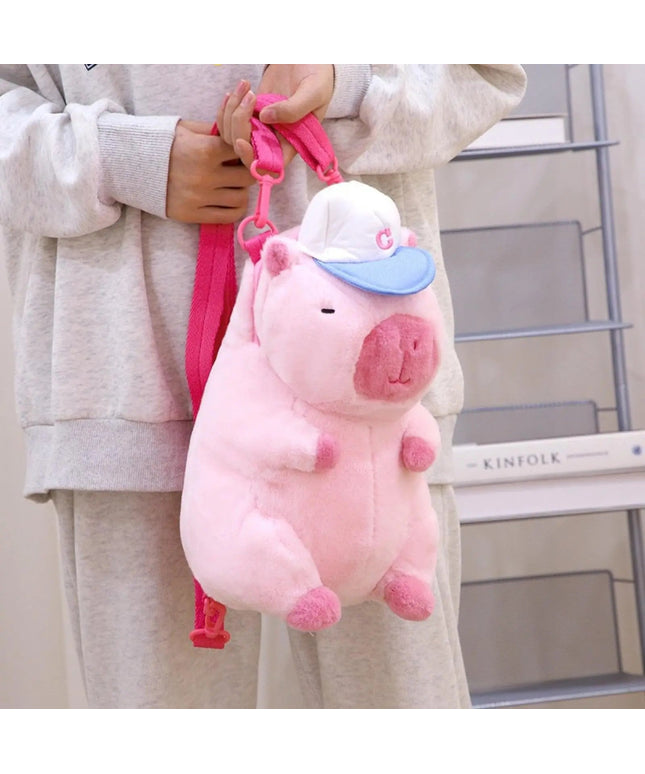 Cute Capybara Plush Backpack for Children, Gift for Girls, Cute Backpack, Playful Accessory, Soft Texture Bag,Stuffed Animals