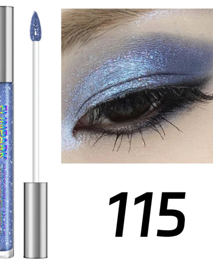 Glitter Liquid Eyeshadow, Silver Monochrome Tone, Waterproof Makeup Effect, Shimmer Pigment Eye Shadow Pallete Set