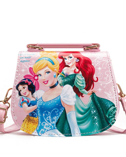 Disney princess cartoon pu messenger bag girl Frozen Elsa shoulder bag Sofia handbag kid fashion shopping bag gift