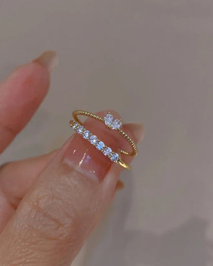 New Sliver Color Cubic Zirconia Snake Ring for Women Fashion Open Adjustable Finger Rings Party Wedding Statement Jewelry Gifts
