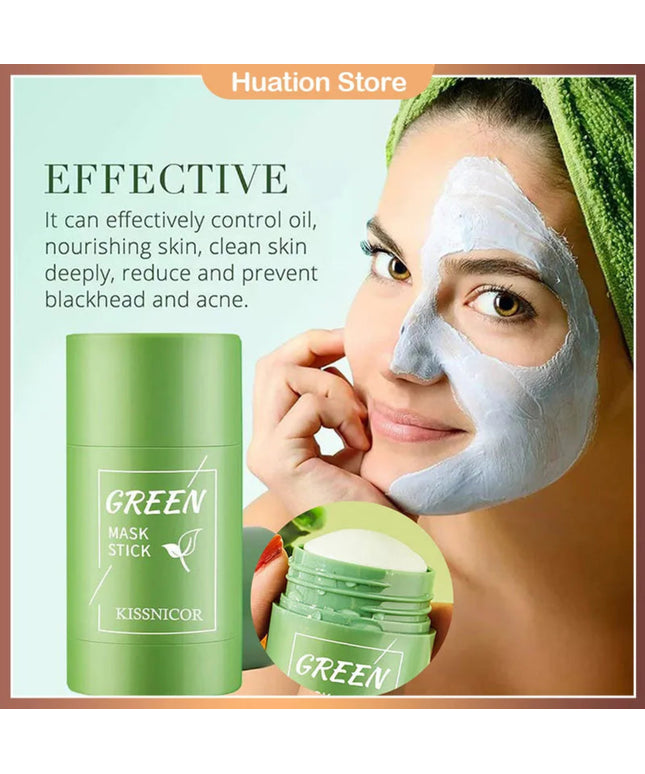 40g Remove Blackhead Green Tea Solid Mask Cleans Pores Stick Facial Blemish Black Dots Shrink Pores Korean Skin Care Cosmetics