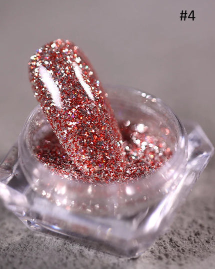 Gold Nail Mirror Glitter Powder (50 colors) Metallic Chrome Dust Nail Art Gel Polish Chrome Pigment Rub Mirror Effect Manicure