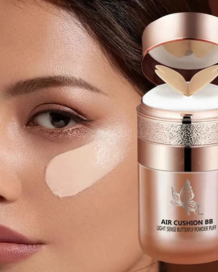 Air Cushion BB Cream Butterfly Powder Puff Moisturizing Foundation Concealer Whitening Oil-control Waterproof Makeup Cosmetics