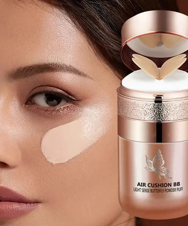 Air Cushion BB Cream Butterfly Powder Puff Moisturizing Foundation Concealer Whitening Oil-control Waterproof Makeup Cosmetics