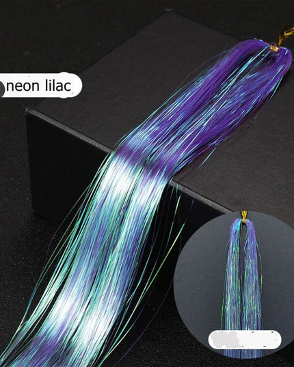 Desire For Hair Double Ends Hair Tinsel Glitter Bling Bling Sparkling Synthetic Braiding Hair Extensions 120cm for Celebration