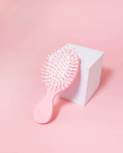 1PCS women's small hair brush, portable travel hair brush, mini oval dry and wet air cushion hair brush