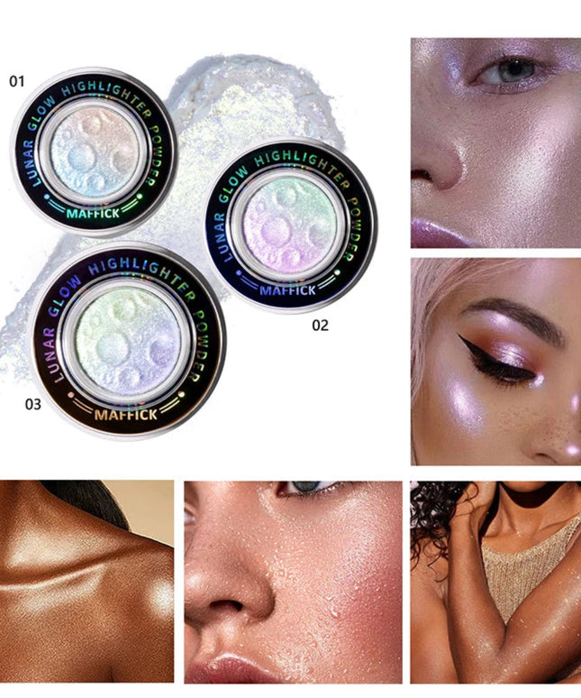 MAFFICK Cosmic Glow Highlighter - Intense Sparkle for Face and Body, Easy to Apply with Long-Lasting Wear,