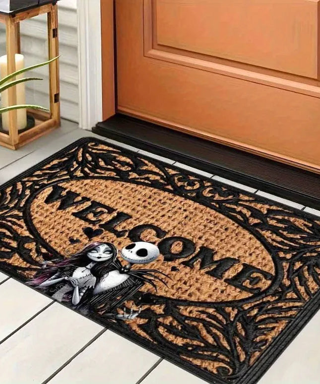 MINISO Disney Nightmare Before Christmas Welcome Mat Door Mat Perfect for Bedroom Bathroom Kitchen Seasonal Halloween Decoration