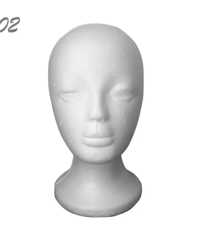 1pcs Female Styrofoam Foam Mannequin Manikin Head Model Hat Glasses Wig Display Male White Foam Mannequin Head Holder Stand Rack