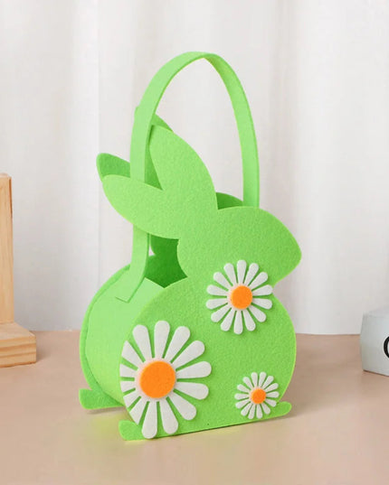 Easter Bunny Basket Kids Candy Tote Bag Soft Felt Gift Storage Basket 2026 Easter Party Decoration Egg Hunt Game Props