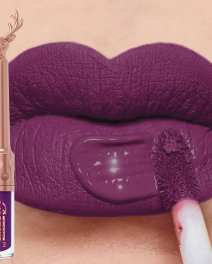 Nude Liquid Lipstick Waterproof Velvet Matte Lip Gloss Long lasting Non stick Cup Lip Gloss Makeup Pigments Cosmetics Christmas